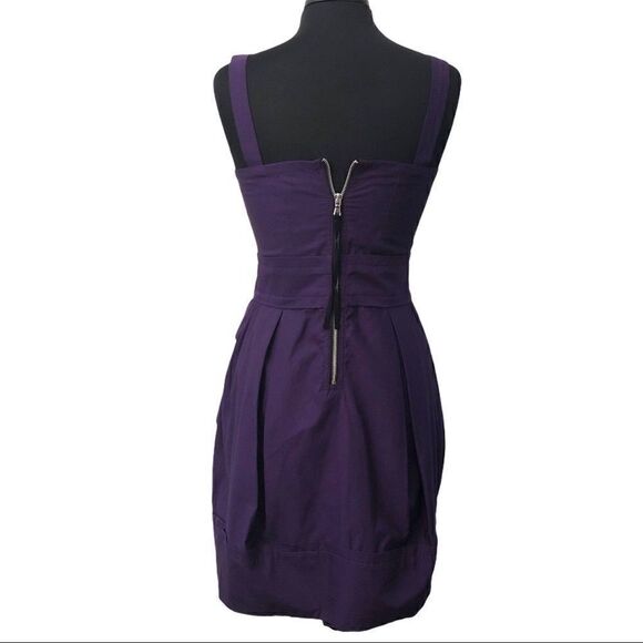 Marc by Marc Jacobs Fiona Purple Cotton Bubble Hem Dress Size 6 - Picture 8 of 16